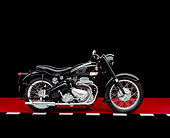 MOT 01 RK0393 04
1957 Ariel Square Four 1000cc Side View On Red Floor Checkered Line Studio