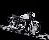MOT 01 RK0584 10
1966 Norton Atlas Silver And Black 3/4 Side View On Checkered Floor Studio