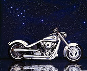 MOT 01 RK0007 15
90's Radical Custom Big Twin Softail Profile Silver Showering Stars Background