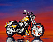 MOT 01 RK0059 02
Yellow Checkered RevTech FXLR Bike 3/4 Side View On Mylar Floor Sunset Background