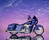 MOT 01 RK0087 10
1985 FXRP Harley Davidson Blue 1340cc Big Twin Profile On Mylar Floor Studio