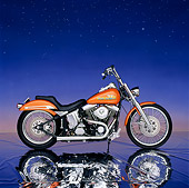 MOT 01 RK0123 10
Harley-Davidson Orange Profile View On Mylar Floor Starry Night Studio