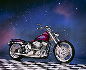 MOT 01 RK0272 09
1995 Titan Gecko Purple 3/4 Side View On Checkered Floor Starry Night