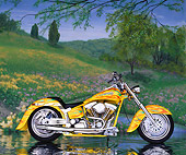 MOT 01 RK0288 02
90's Custom Chrome Big Twin Softail Yellow With Flames Profile Spring Creek