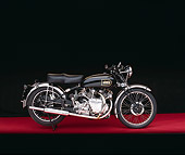 MOT 01 RK0325 03
1949 HRD Rapide 1000cc Black Profile On Red Floor Studio