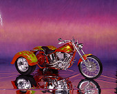 MOT 01 RK0437 03
Harley Davidson Trike Orange With Green Flames