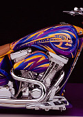 MOT 01 RK0467 04
2004 Custom Motorcycle Custom Graphics Detail Tank And Engine Shot