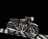MOT 01 RK0513 02
1955 Vincent Black Shadow Side 3/4 View On Checkered Floor Studio