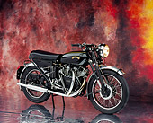 MOT 01 RK0515 03
1955 Vincent Black Shadow  3/4 Front View On Mylar Floor