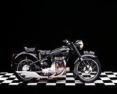 MOT 01 RK0520 03
1950 Sunbeam S8 Black Profile View On Checkered Floor Studio