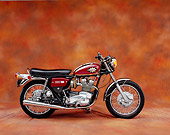 MOT 01 RK0539 03
1972 BSA Rocket Three Purple Side View On Brown Mottled Background