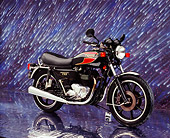 MOT 01 RK0560 03
1983 Triumph TSS Black And Red 3/4 Side View On Mylar Floor Night Showers