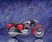 MOT 01 RK0566 01
1962 BSA Star Twin Red And Silver Side View On Mylar Floor Night Showers Studio