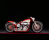MOT 01 RK0574 01
2004 V Twin Softail Orange And Cream Side View On Red Line Studio