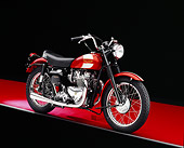 MOT 01 RK0587 09
1955 Triumph TR5 Red British Bike 3/4 Side View On Red Floor Gray Line Studio