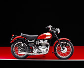 MOT 01 RK0588 08
1955 Triumph TR5 Red British Bike Profile View On Red Floor Gray Line Studio