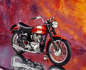 MOT 01 RK0589 03
1955 Triumph TR5 Red British Bike 3/4 Side View On Mylar Floor Studio
