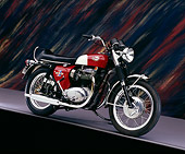 MOT 01 RK0616 07
1967 BSA, Spitfire, Maroon Motorcycle 3/4 Side On Gray Floor Colorful Background Studio