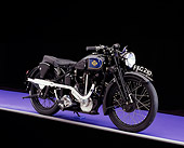 MOT 01 RK0618 02
1939 Levis, 600, Black Motorcycle 3/4 Side View On Purple Floor Studio