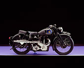 MOT 01 RK0619 02
1939 Levis, 600, Black Motorcycle Profile View On Purple Floor Studio