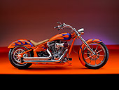 MOT 01 RK0635 01
2006 Special Construction Prostreet Orange Purple Flames Profile Shot On Orange Floor Studio