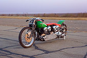 MOT 01 RK0685 01
1947 Harley Davidson Dual Knuckle Head Green And Red Side 3/4 View On Pavement