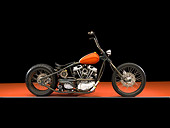 MOT 01 RK0723 01
2006 Kraus Thirty Sixty Orange Motorcycle Profile View Studio