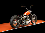 MOT 01 RK0724 01
2006 Kraus Thirty Sixty Orange Motorcycle 3/4 Rear View Studio