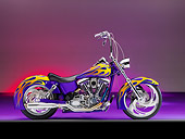 MOT 01 RK0743 01
River Rat Customs 1995 Dyna Wide Glide Purple With Flames Profile View Studio