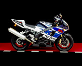 MOT 02 RK0118 06
2003 Suzuki GSXR 1000 Blue And White Side View On Red Floor Checkered Line Studio