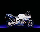 MOT 02 RK0133 04
2003 BMW Boxer Replika Cup R11005 Blue And White Side View On Purple Floor Gray Line Studio
