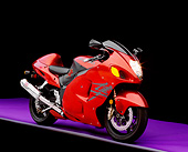 MOT 02 RK0143 02
2003 Suzuki Hayabusa 40th Anniversary Edition Orange Side 3/4 View On Purple Floor Gray Line Studio