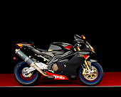 MOT 02 RK0172 11
2004 Aprilia RSV 1000R Black Side View On Red Floor Studio