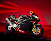 MOT 02 RK0175 09
2004 Aprilia RSV 1000R Black 3/4 Side View On Red Floor And Lighting Studio