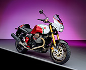 MOT 02 RK0183 01
2004 Moto Guzzi VII Coppa Italia Red And Silver 3/4 Front View On Gray Floor Purple Lighting Studio
