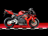 MOT 02 RK0310 01
2006 Honda CBR 1000RR Red Profile View On Red Floor Checkered Line Studio