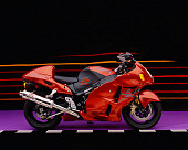MOT 02 RK0146 04
2003 Suzuki Hayabusa 40th Anniversary Edition Orange Profile View Studio
