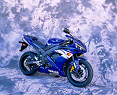 MOT 02 RK0202 02
2004 Yamaha Y2F-R1 Blue 3/4 Front View On Gray Marble Background