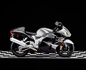 MOT 02 RK0244 03
2005 Suzuki GSX 1300R Haybusa Black And Silver Profile View On Checkered Floor Studio