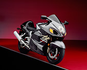 MOT 02 RK0246 13
2005 Suzuki GSX 1300R Hayabusa Black And Silver Front 3/4 View On Red Floor Studio