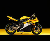 MOT 02 RK0287 02
2006 Yamaha YZF 600 R6 Yellow Profile View On Yellow Floor Studio