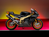MOT 02 RK0328 01
2006 Aprilia Factory RSV 1000RR Black Profile View On Red Floor Studio