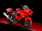 MOT 02 RK0330 01
2006 Kawasaki ZX-14 Red Front 3/4 View On Red Floor Studio