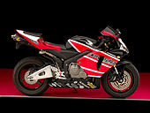 MOT 02 RK0335 01
2005 Honda CBR 600RR Black And Red Profile View On Red Floor Studio