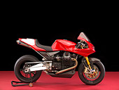MOT 02 RK0347 01
2005 Moto Guzzi MGS-01 Corsa Red Profile View On Red Floor Studio