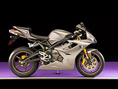 MOT 02 RK0353 01
2006 Triumph Daytona 675 Graphite Profile View On Purple Floor Studio
