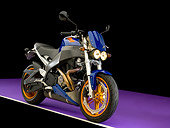 MOT 02 RK0360 01
2006 Buell Lightning  XB12Ss Long Blue 3/4 Front View Studio