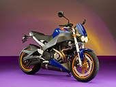 MOT 02 RK0361 01
2006 Buell Lightning  XB12Ss Long Blue 3/4 Side View Studio