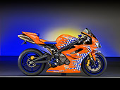 MOT 02 RK0374 01
2006 Triumph Daytona Triple Orange With Checkers Profile View Studio