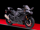 MOT 02 RK0410 01
2008 Kawasaki Ninja ZX-10R Motorcycle Black 3/4 Front View Studio